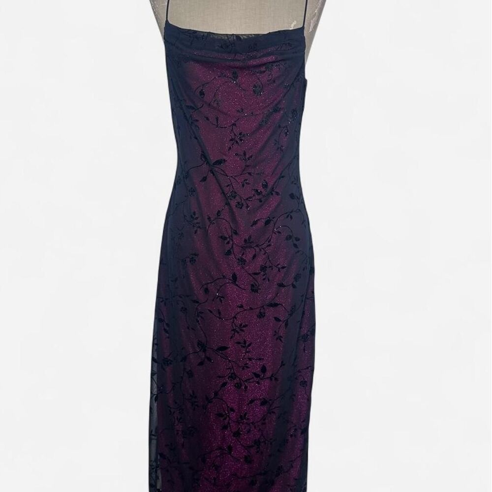 Fashion-bug Women's Purple and Black Dress